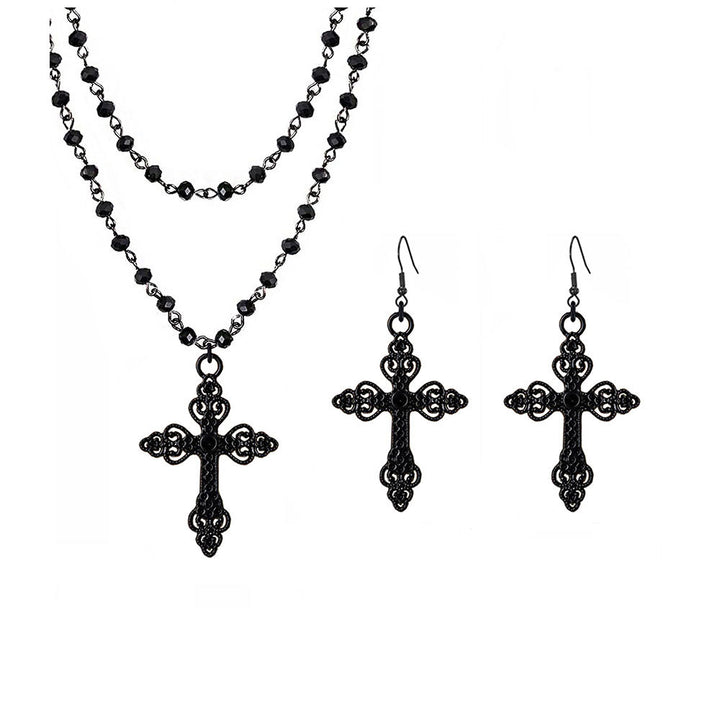 Layered Crystal Moon Jewelry Set Stornfield