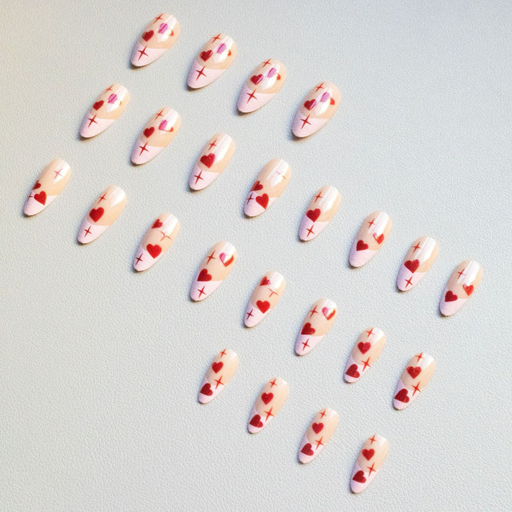 Heart-Themed Acrylic Nail Art Kit