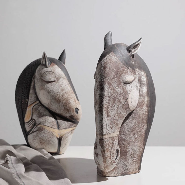Artistic Horse Head Sculpture
