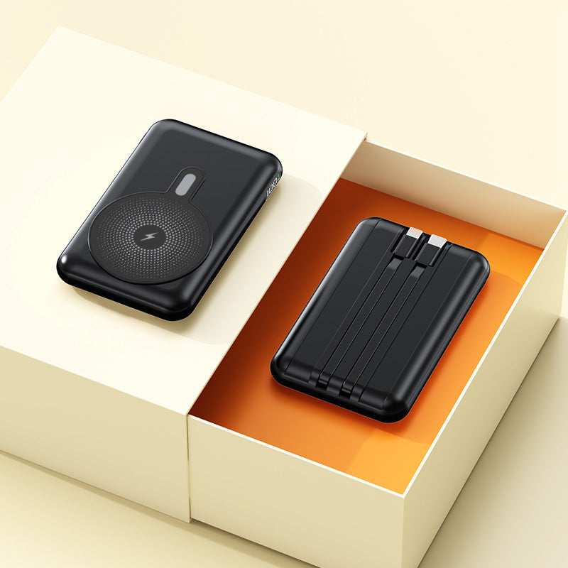 Portable power bank with integrated fast charging function and wireless charging option Stornfield