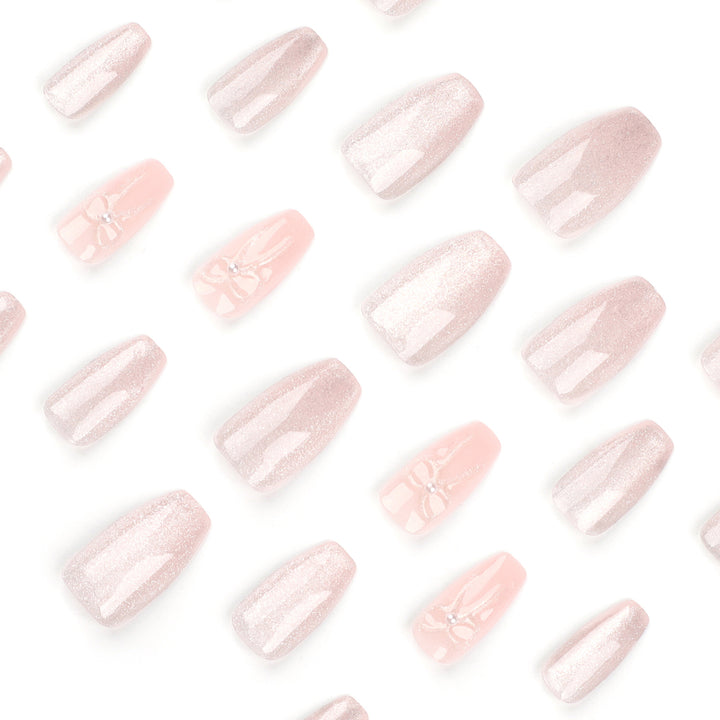 Artistic acrylic nails with glittering ombre design Stornfield