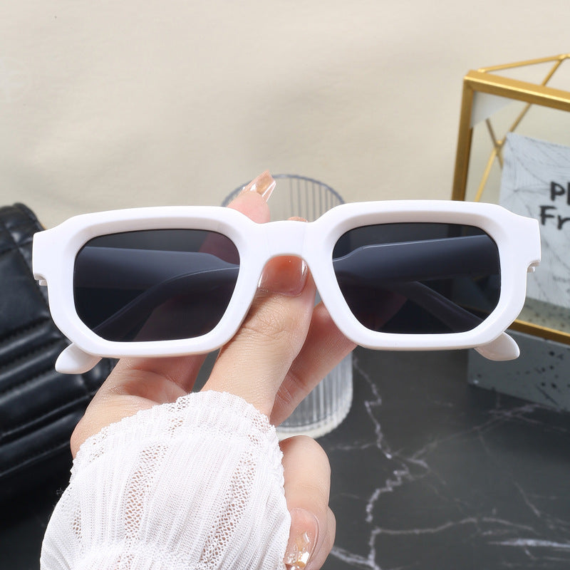 Women's fashionable square sunglasses with clear frame Stornfield