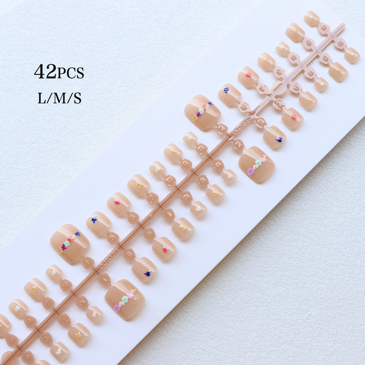 Floral Embellished Press-On Nail Art Set Stornfield