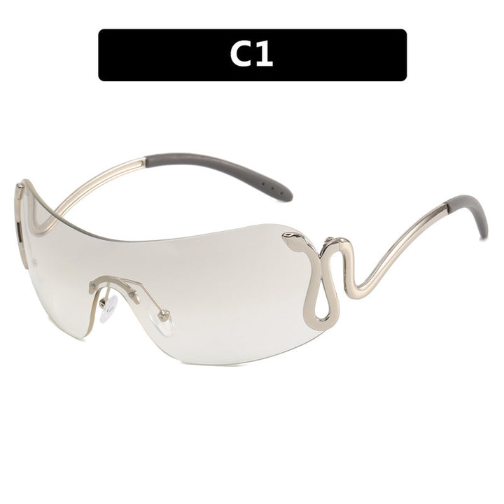 Ladies futuristic sunglasses with elegant swan design Stornfield