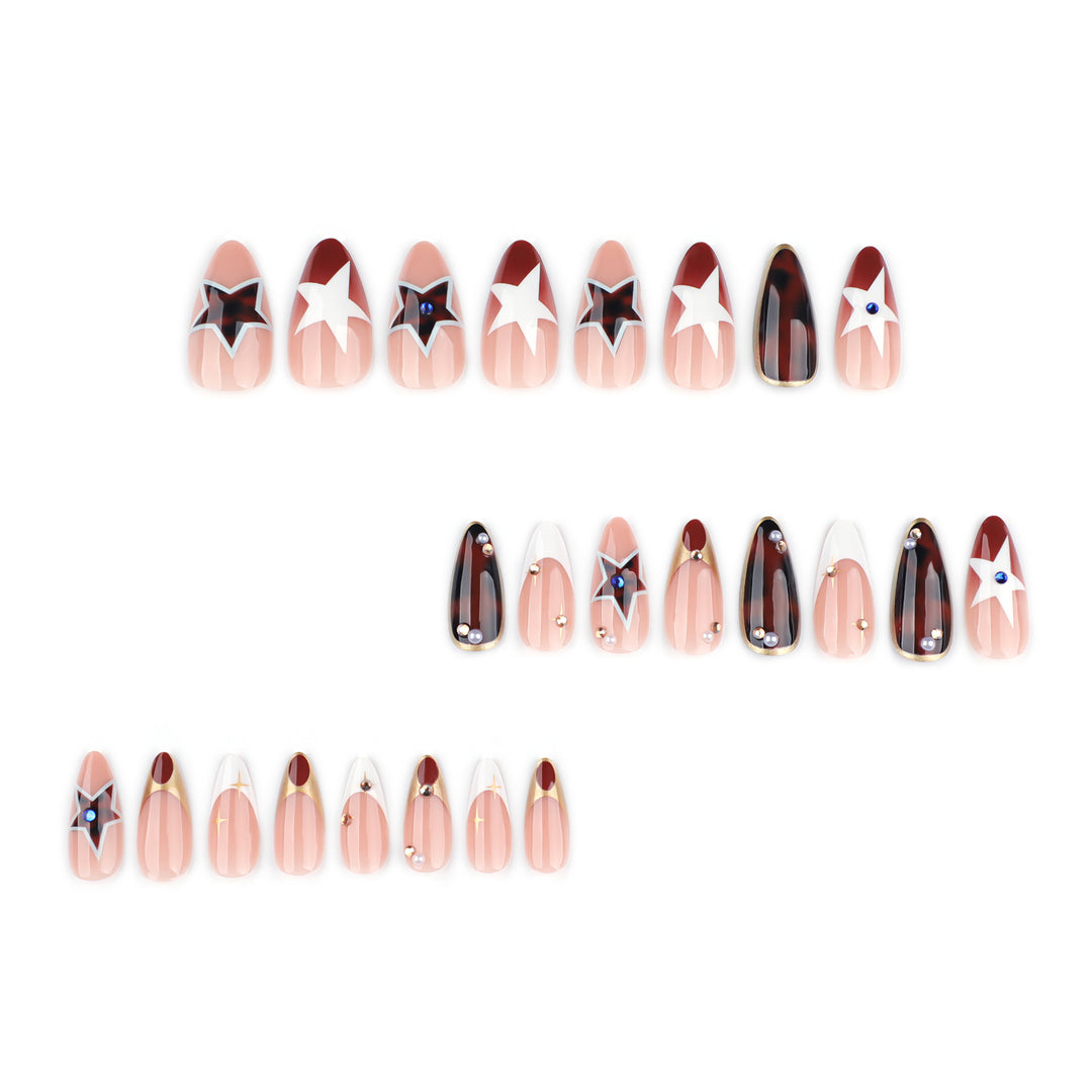 Artful Nail Extensions in Elegant Glamour Design Stornfield