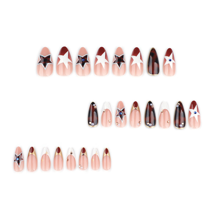 Artful Nail Extensions in Elegant Glamour Design Stornfield