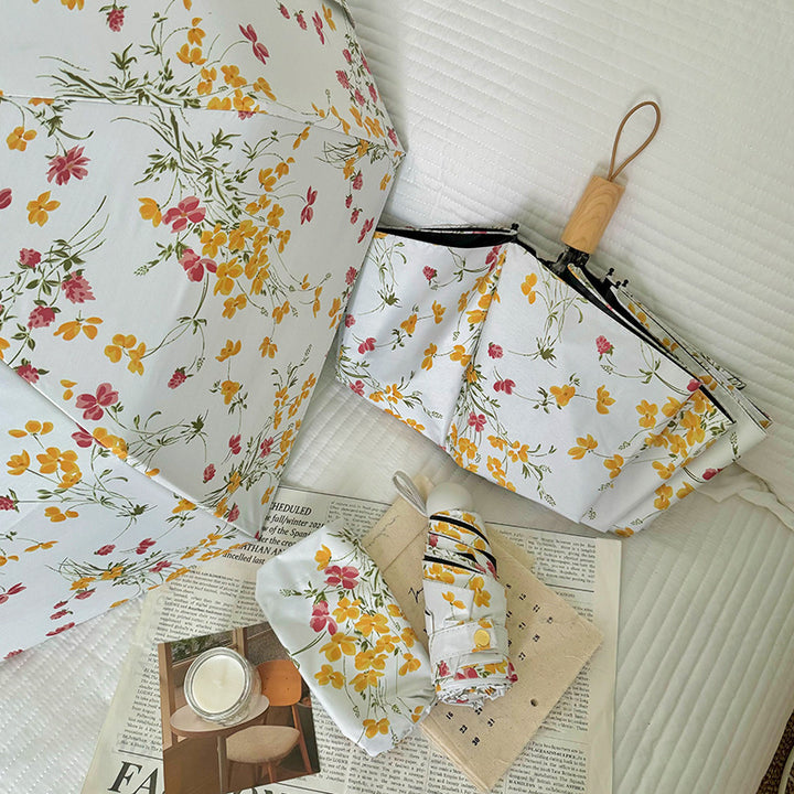 Women Foldable Sunshade with Flower Design Stornfield