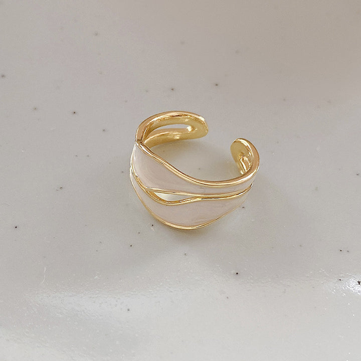 Elegant double ring with organic design Stornfield