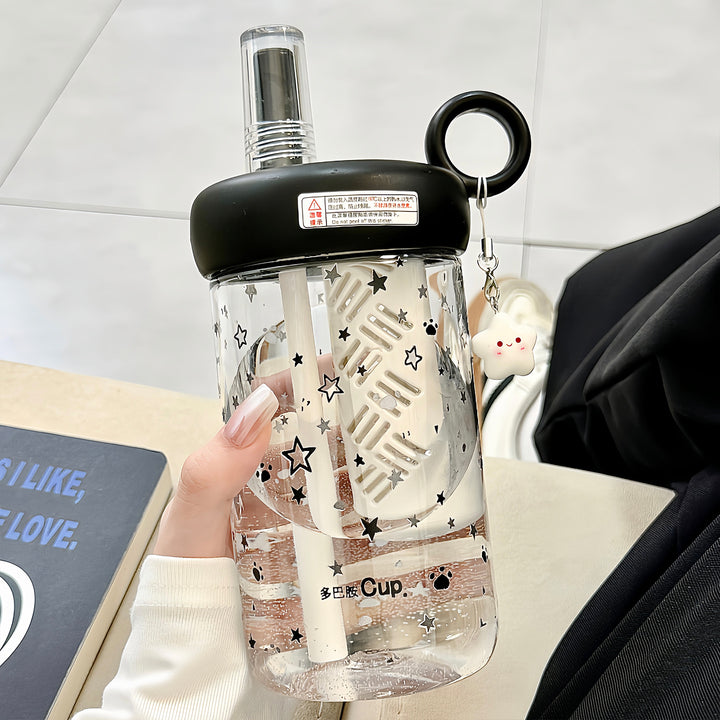 Women’s drinking bottle with integrated fruit filter and charming pendant Stornfield