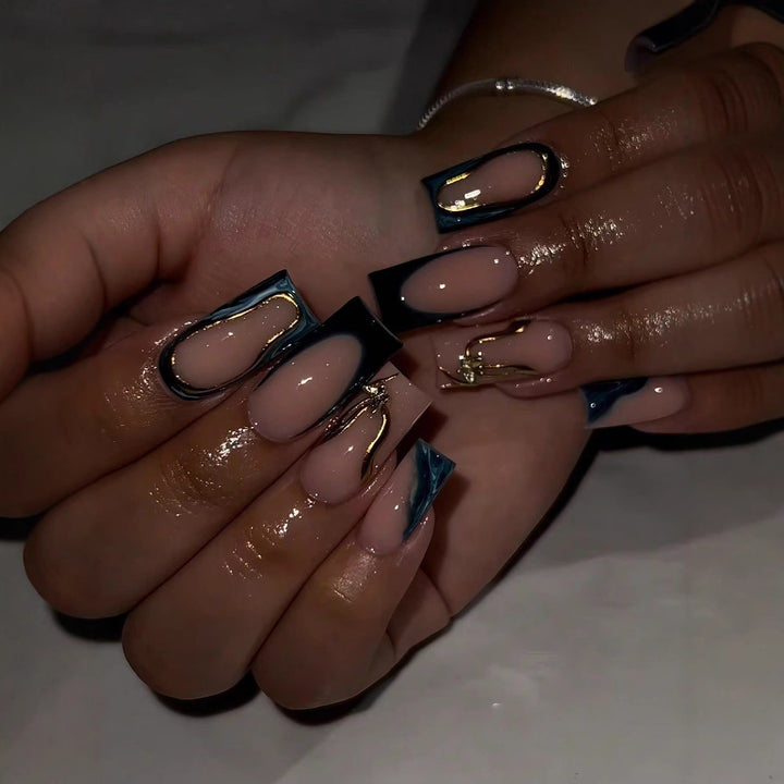 Designer Geometric Press-On Nail Art Stornfield