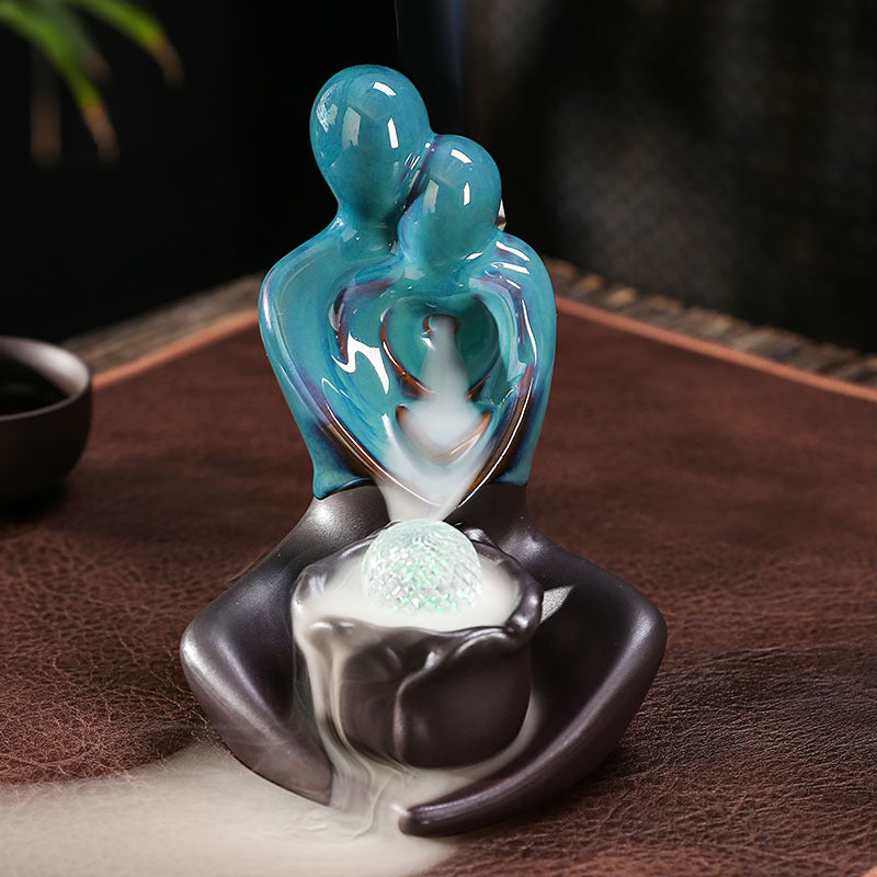 Artistic Couple Figurine Incense Holder