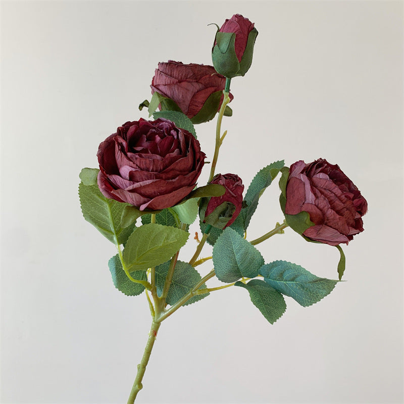 Faux Floral Rose Stem