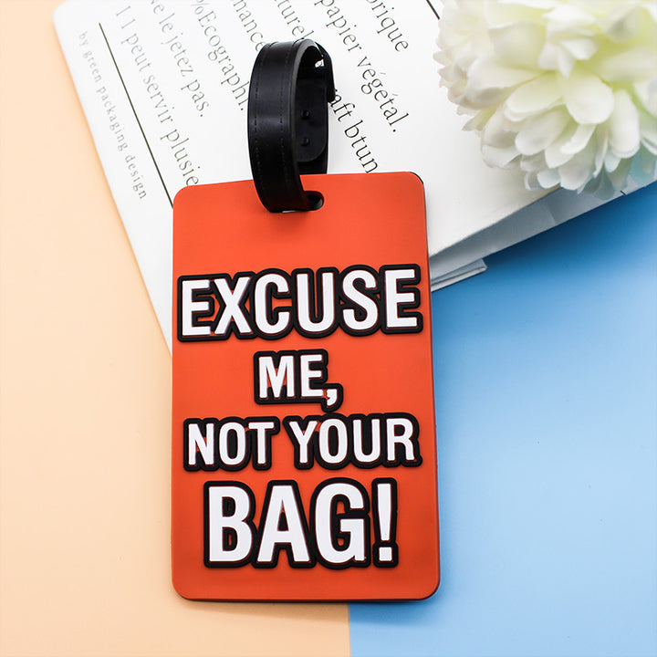 Unisex Luggage Tag with Funny Saying Bowlift
