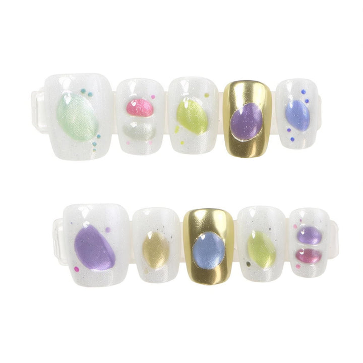 Artistic Press-On Nail Design Set Stornfield