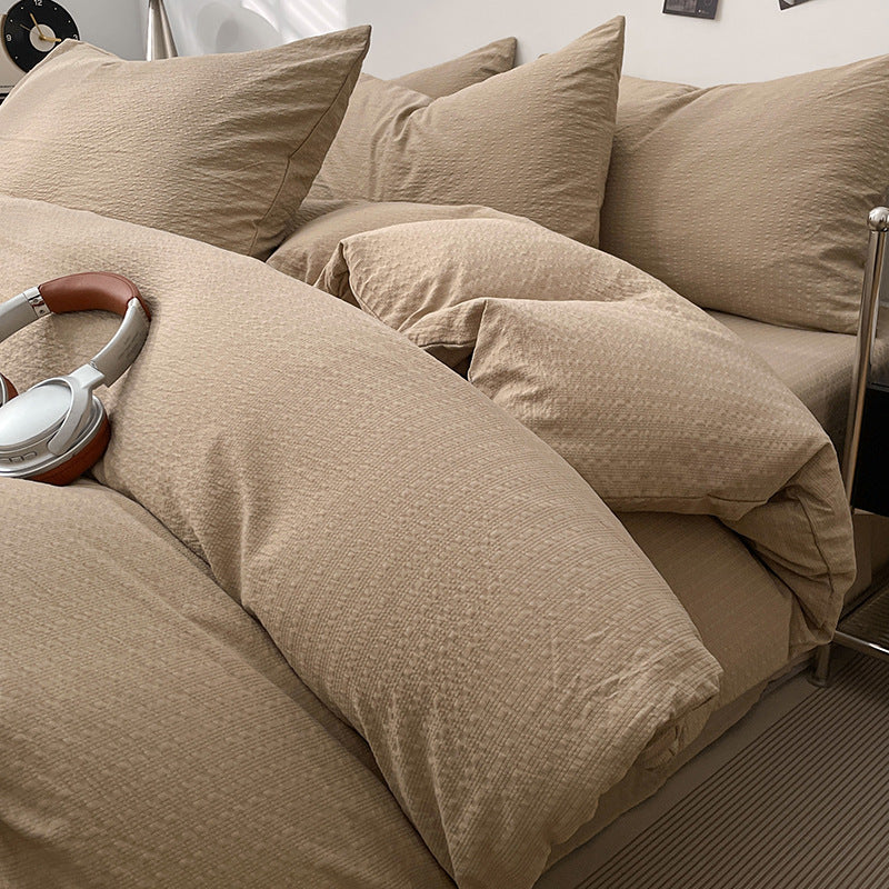 Textured Quilted Bedding Set