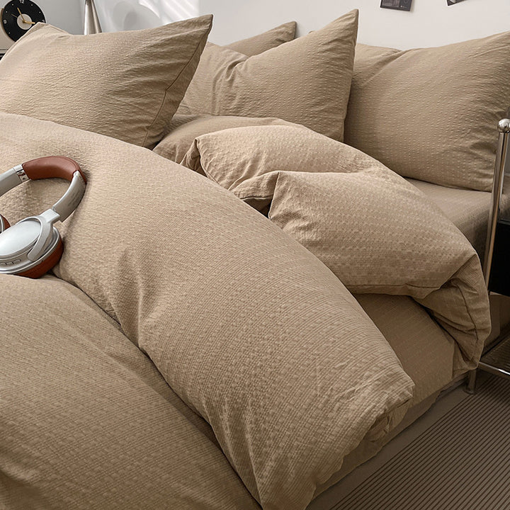 Textured Quilted Bedding Set