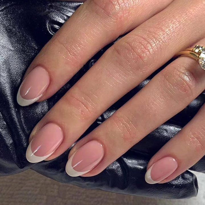 Classic French Tip Press-On Nail Extensions Stornfield