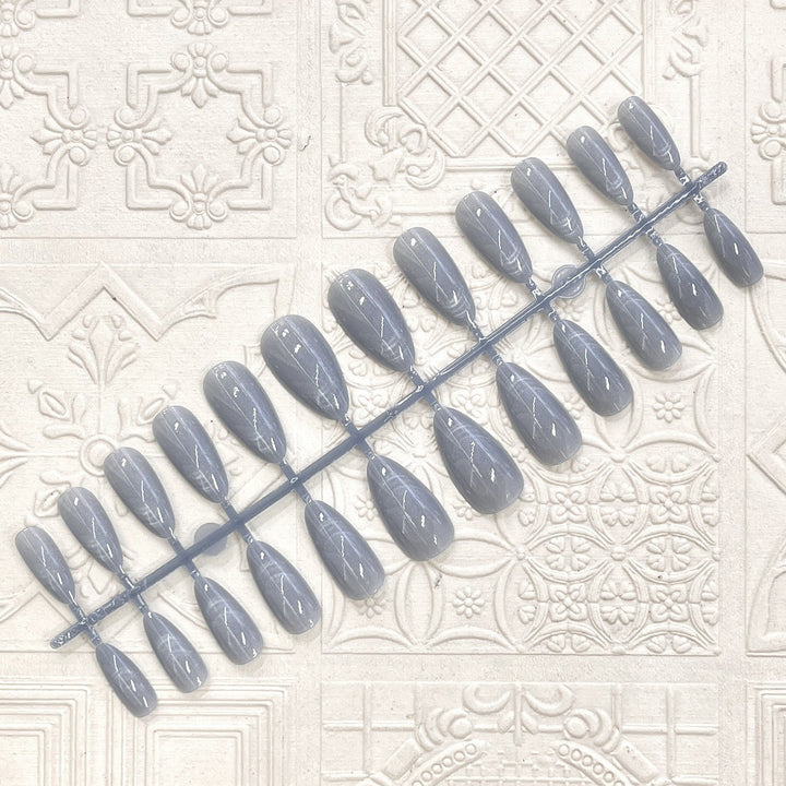 Glossy Elegant Almond-Shaped Press-On Nails Stornfield