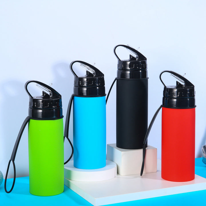 Women Foldable Sports Water Bottle with Integrated Straw Stornfield