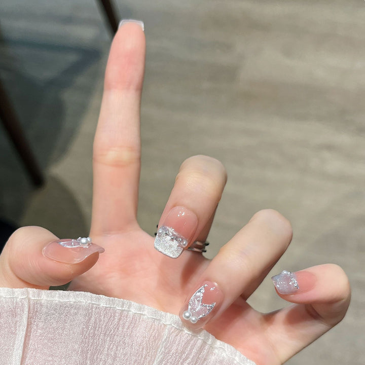 Elegant Crystal-Embellished Nail Extensions Stornfield