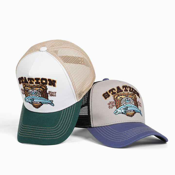 Women Trucker Cap with large embroidery design Stornfield
