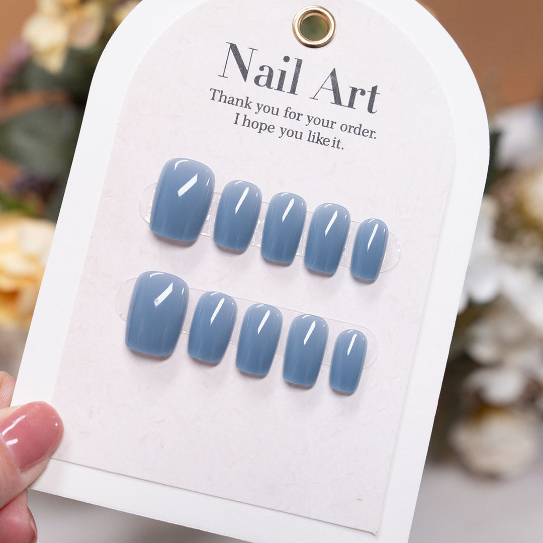 Premium Glossy Square Press-On Nails