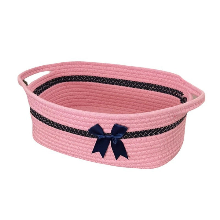 Women's decorative storage basket with bow accent Stornfield