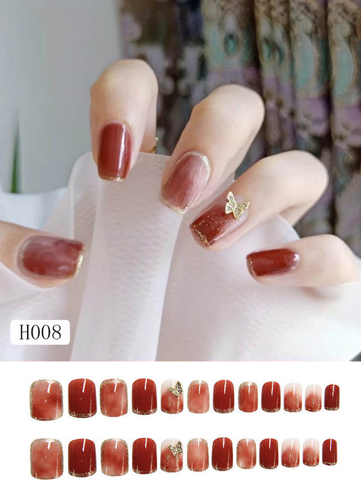 Artificial nail tips with bow design Stornfield