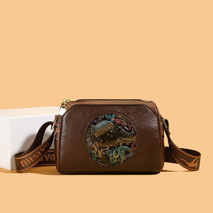 Vintage-Inspired Leather Crossbody Bag Stornfield