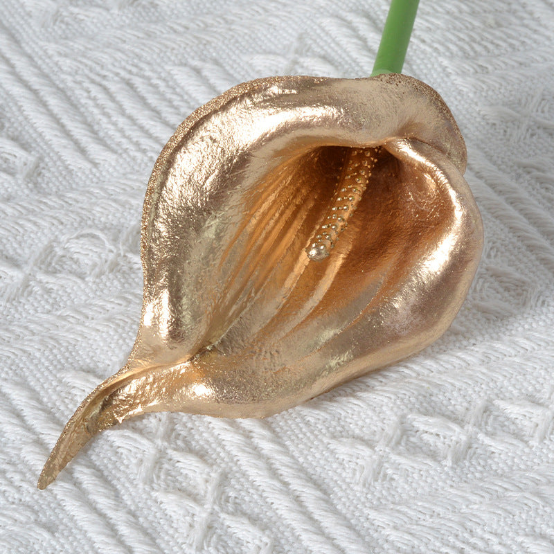 Decorative Silver Calla Lily Sculpture