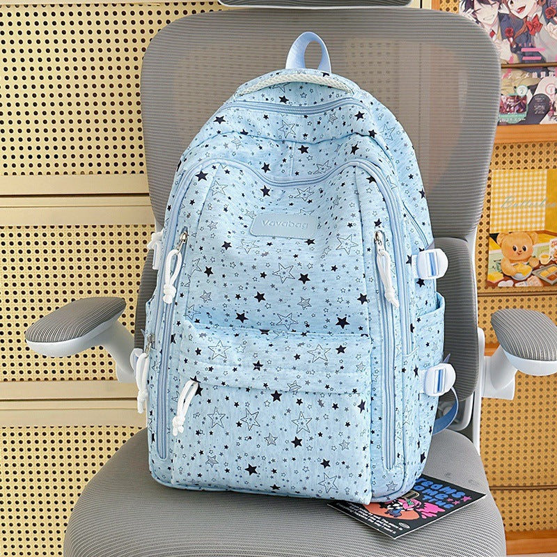 Lightweight Star-Patterned Backpack Stornfield