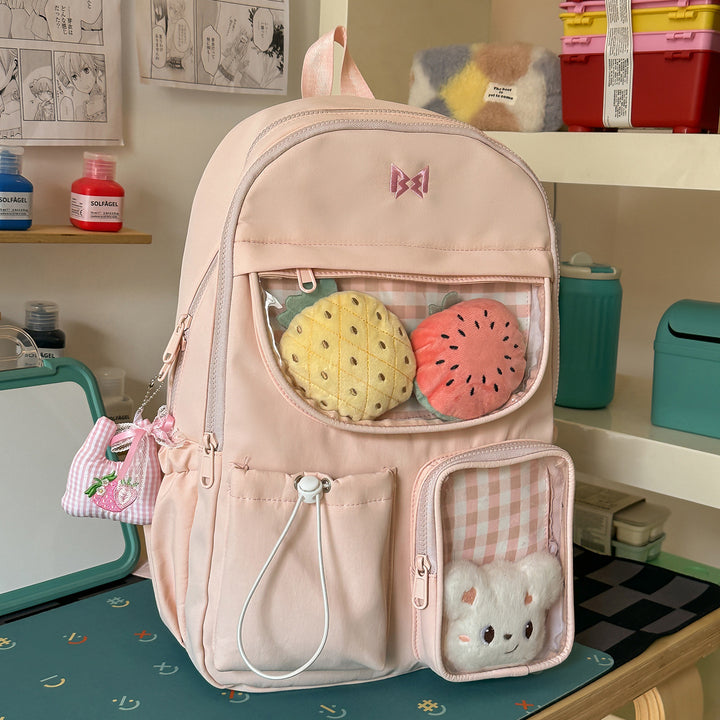Functional Gingham Print Backpack Stornfield