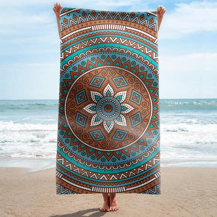 Beach towel with artistic mandala design Stornfield