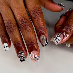Creative 3D Bow and Pearl Nail Extensions Stornfield