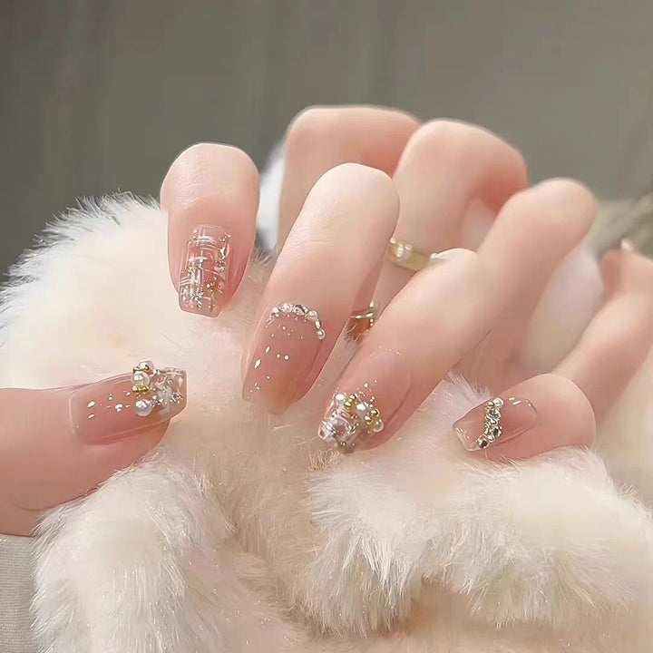 Artificial nails in romantic heart and star design Stornfield
