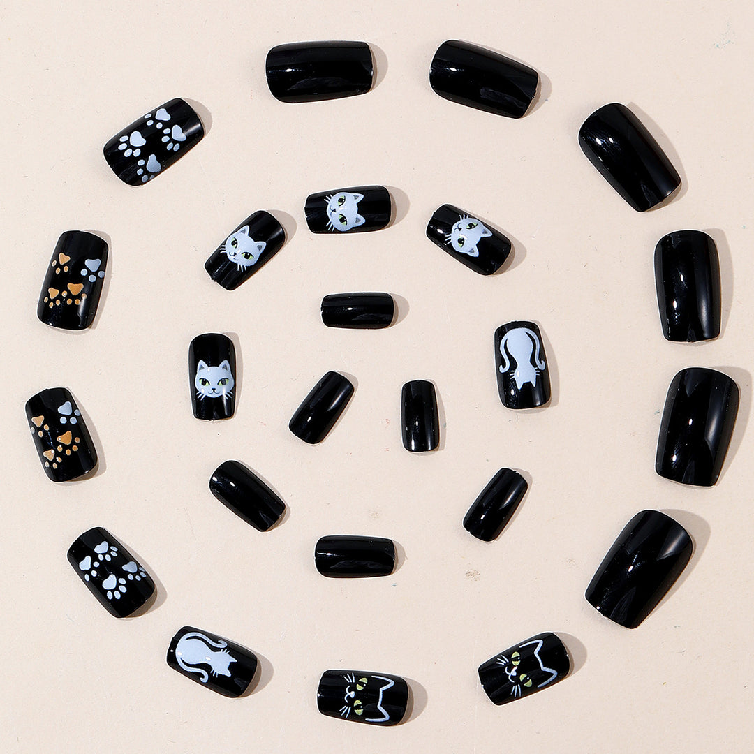 Cat-Themed Nail Art Set Stornfield