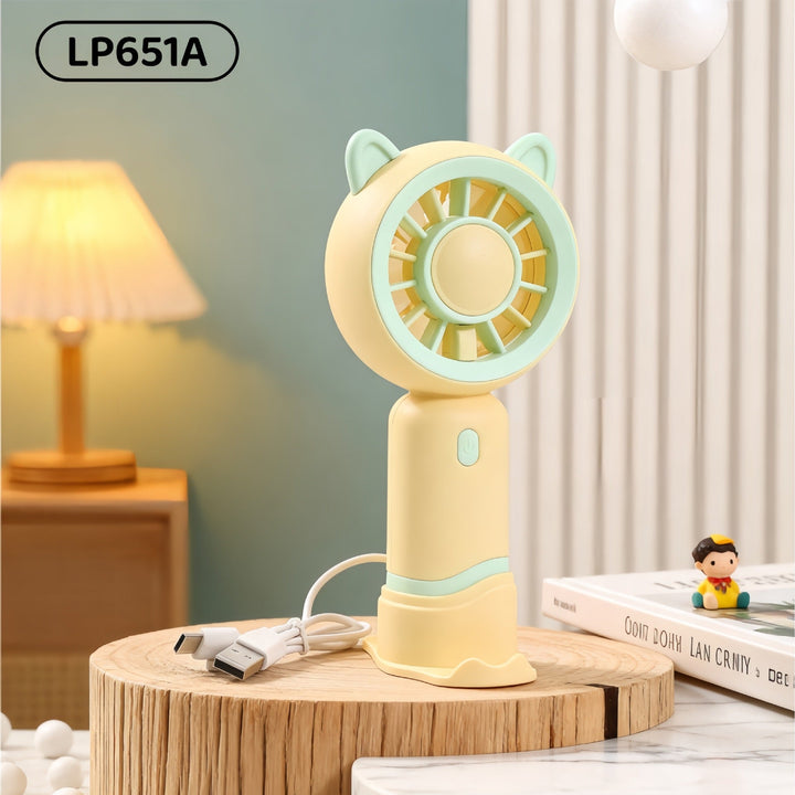 Ladies Portable Mini Handheld Fan with Cat Ears Stornfield