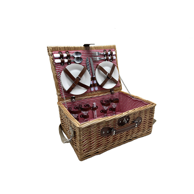 Women's picnic basket with elegant dish set Stornfield