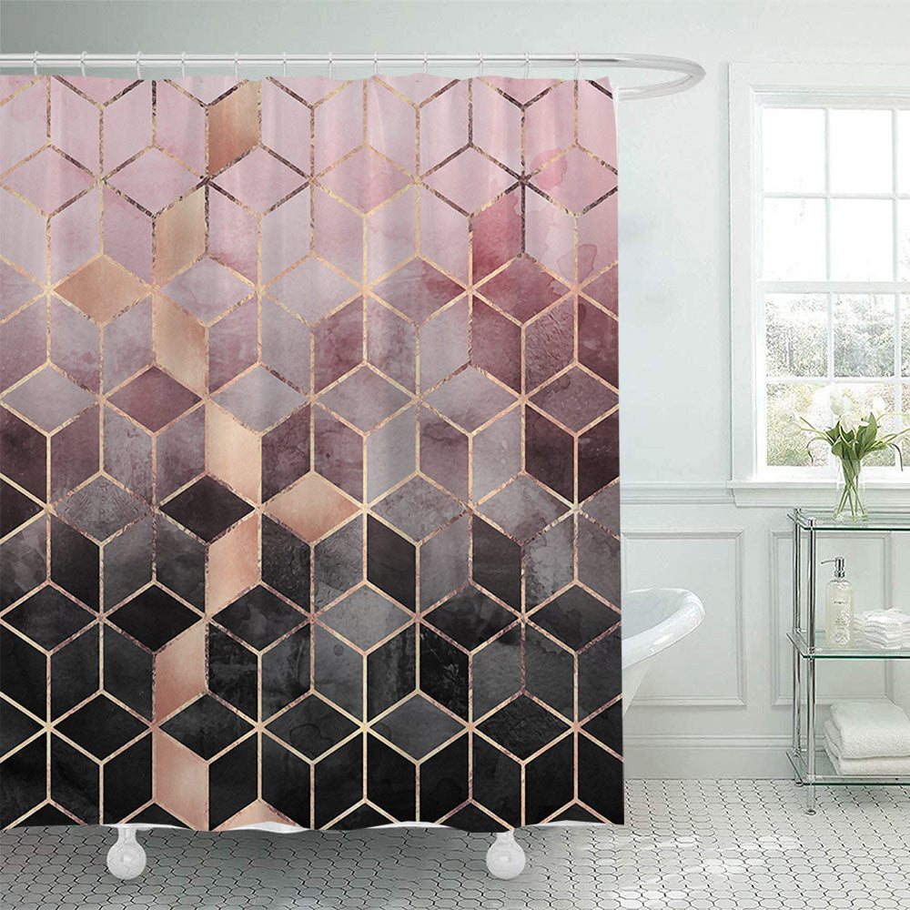 Textured Mosaic Pattern Shower Curtain Stornfield