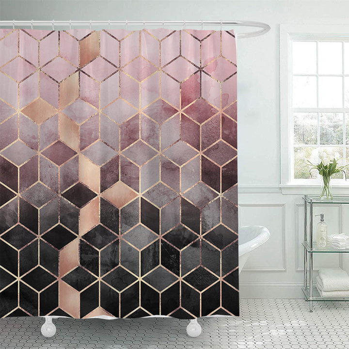 Textured Mosaic Pattern Shower Curtain Stornfield