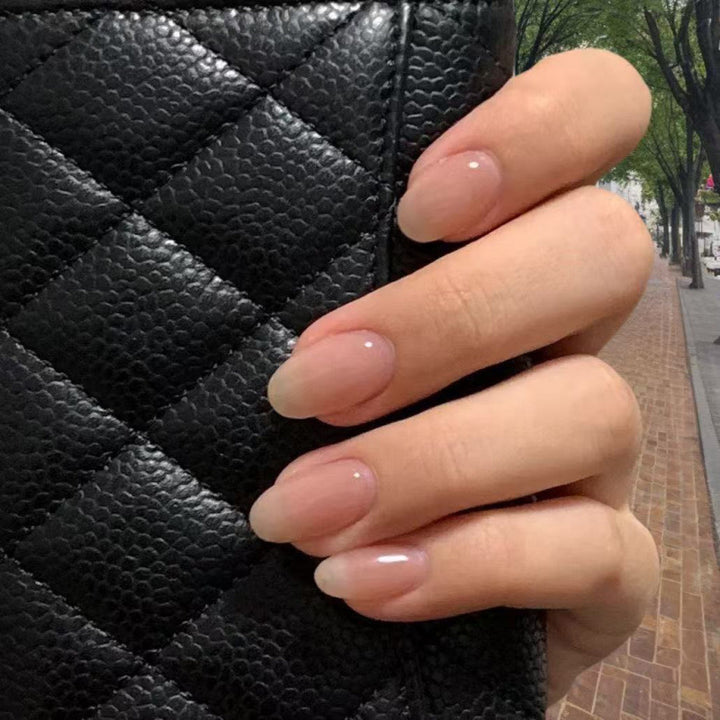 Natural Glossy Almond-Shaped Press-On Nail Tips Stornfield