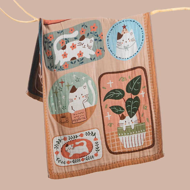 Women's throw blanket with enchanting landscape motif Stornfield