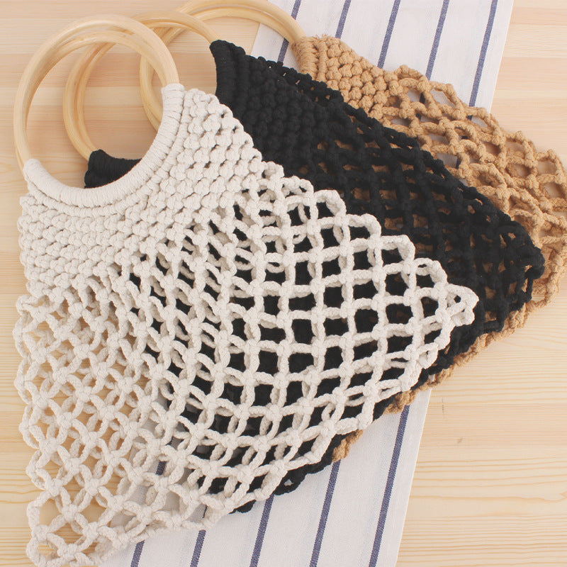 Elegant Braided Tote Bag with Round Handle Stornfield