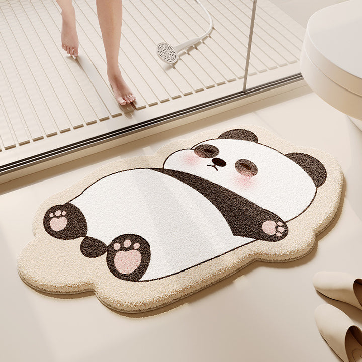 Cartoon Dog-Themed Plush Bath Mat