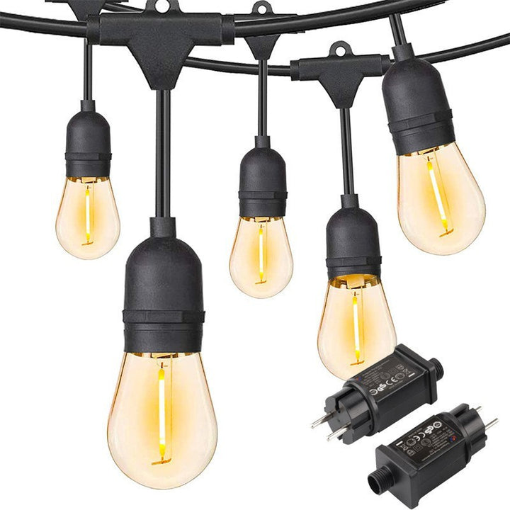 Vintage LED Filament Globe String Lights Outdoor Patio Bulb Garland Stornfield