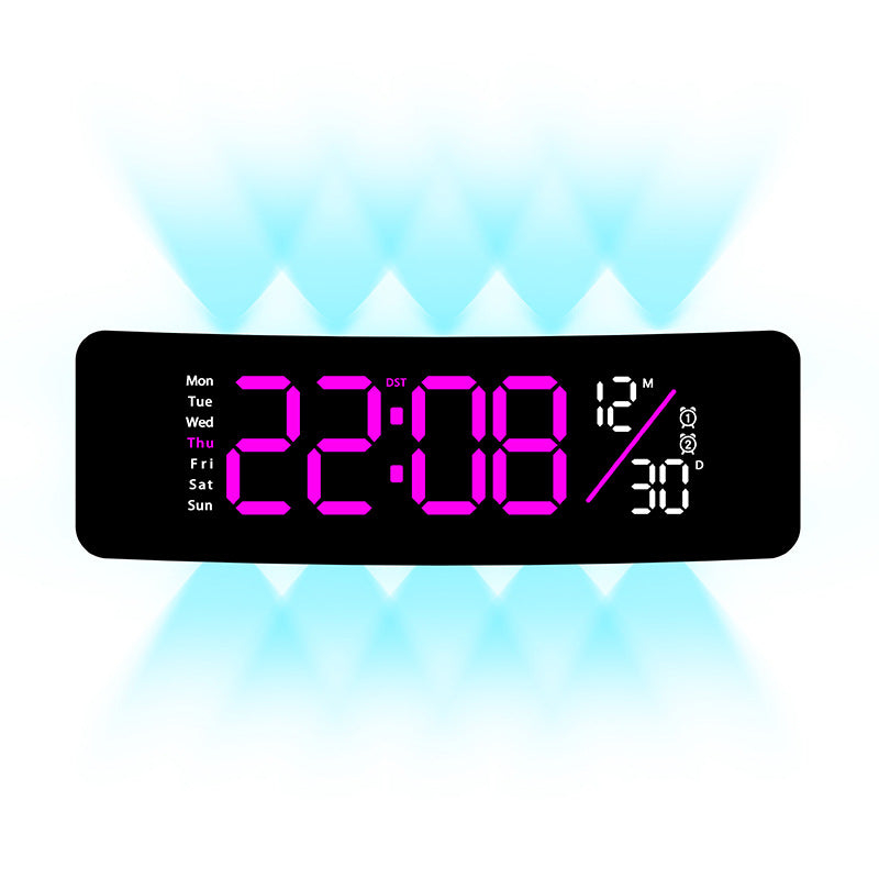 Digital display alarm clock with weekday display and temperature Stornfield