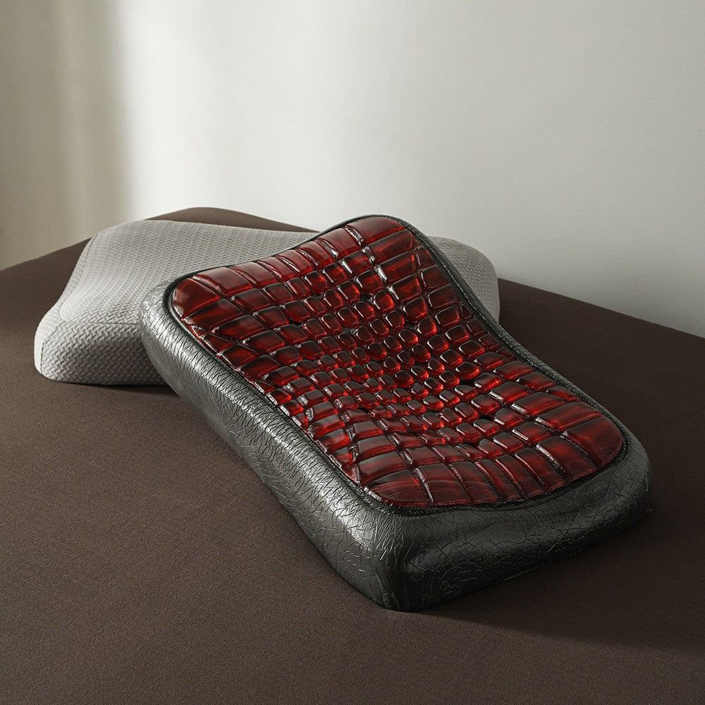 Ergonomic neck support pillow with gel cushioning