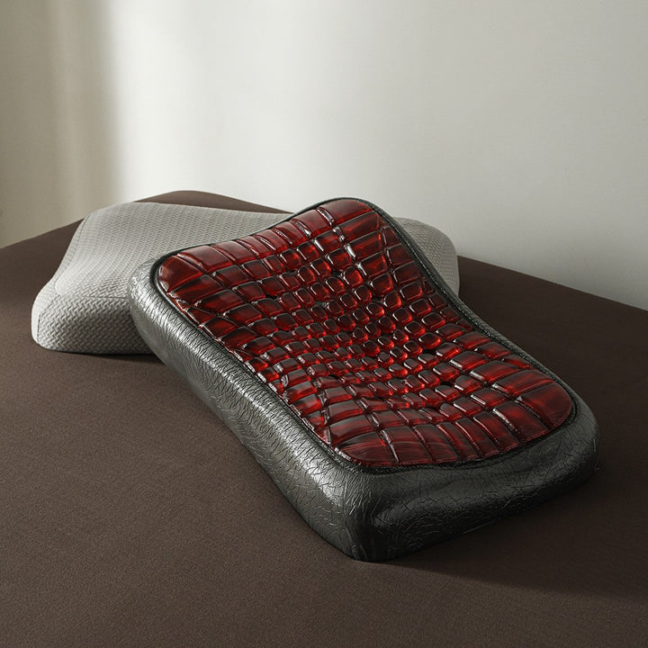 Ergonomic neck support pillow with gel cushioning