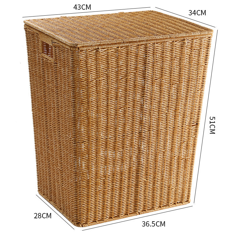Handcrafted Rectangular Wicker Laundry Hamper Stornfield