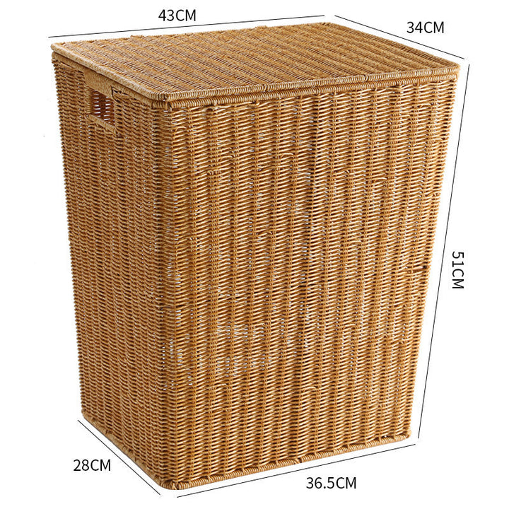 Handcrafted Rectangular Wicker Laundry Hamper Stornfield